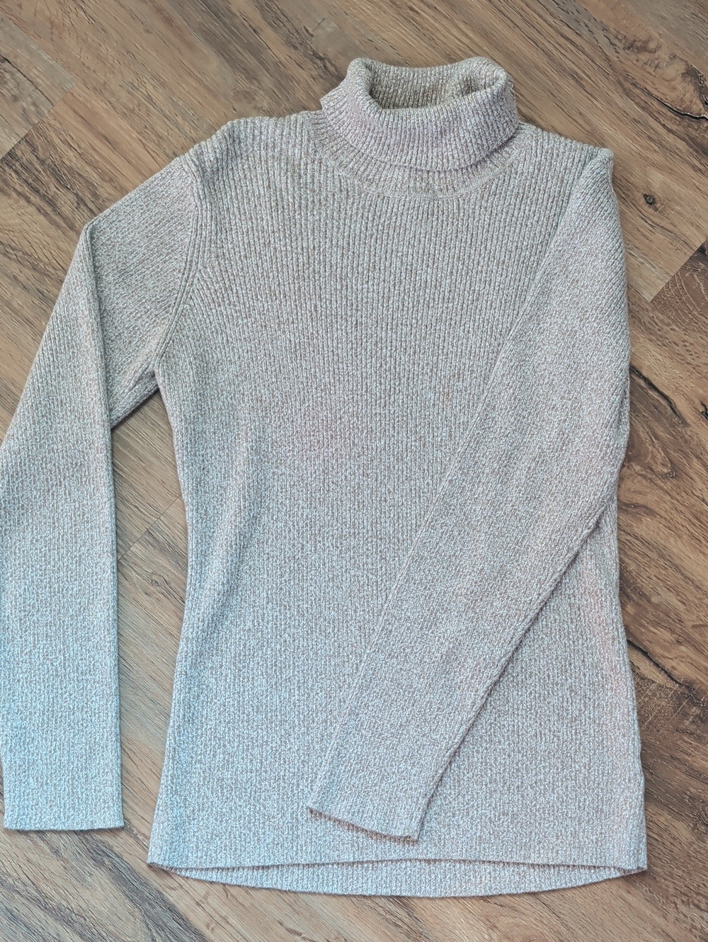 Liz Claiborne Heathered Light Gray Turtleneck Sweater